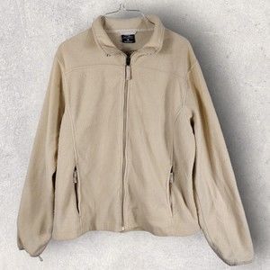 Vintage Steve & Barry's Women's XL White Full Zip Pockets SOFT & COZY Jacket